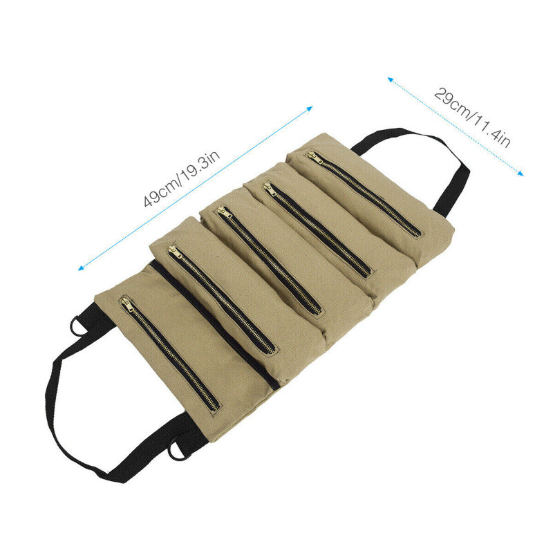 Roll Tool Roll Multi-Purpose Tool Roll Up Bag Wrench Roll Pouch Hanging Carrier
