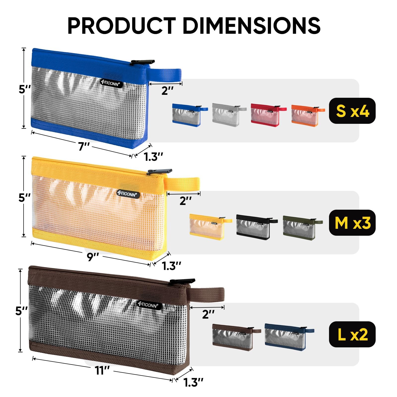 Tool Pouch, 1680D Oxford Small Tool Bag, Tool Pouches with Zipper, Clear Util…