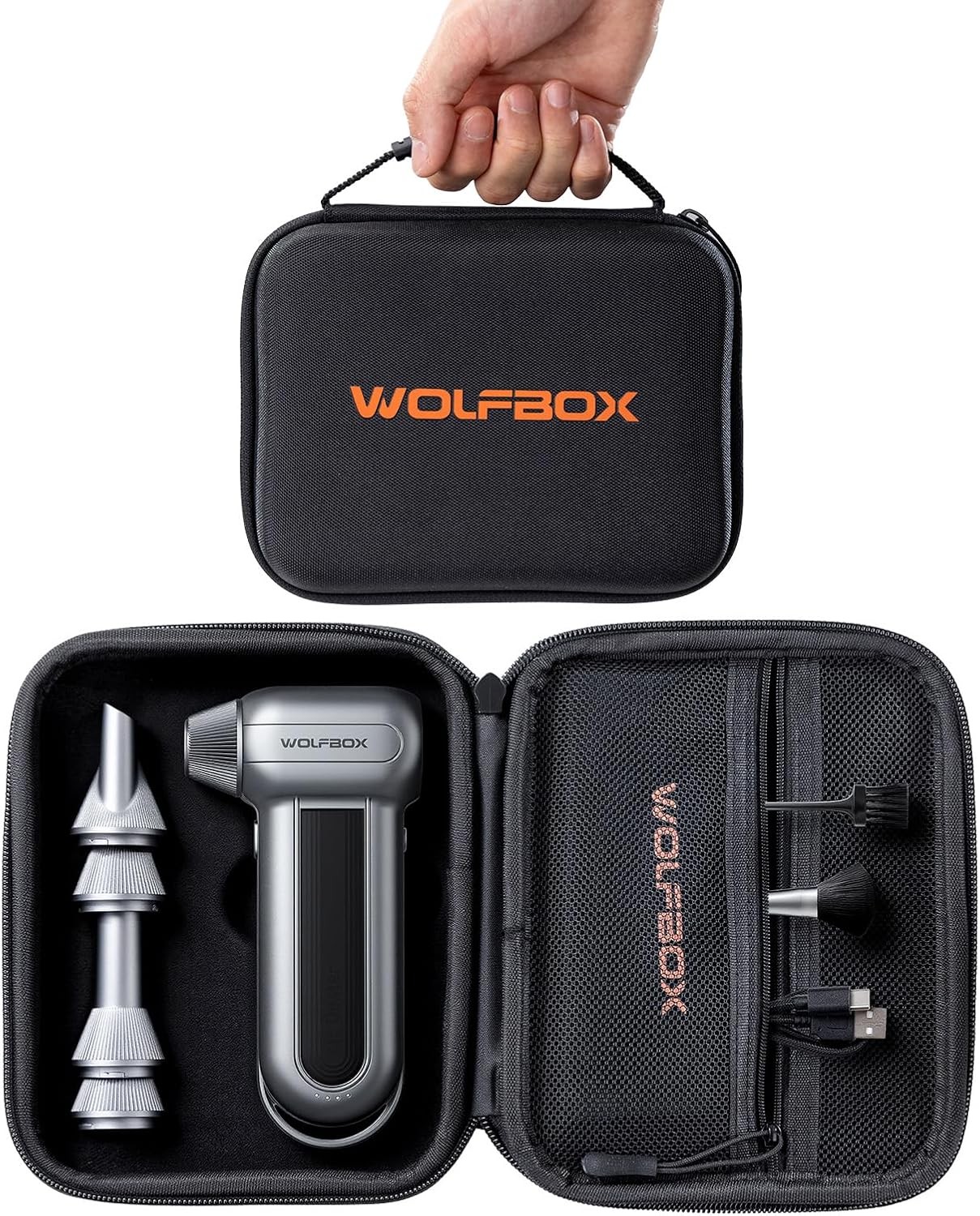 WOLFBOX Hard Carrying Case for MF50/MF60/MF70/MF100/MF200 Electric Air Duster