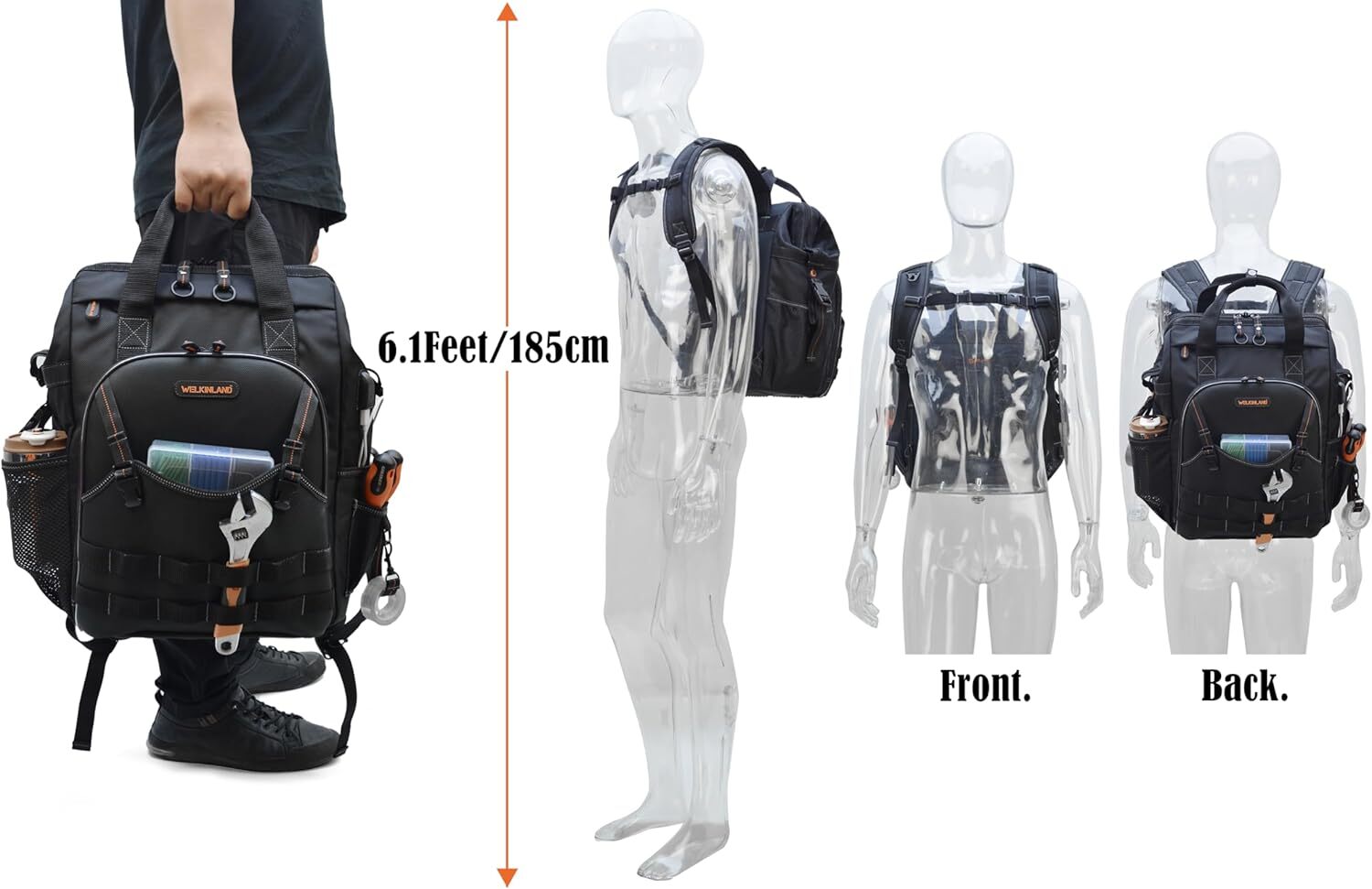WELKINLAND 55 BAG TOOLS BACKPACK, TOOLS BAGS BACKPACK