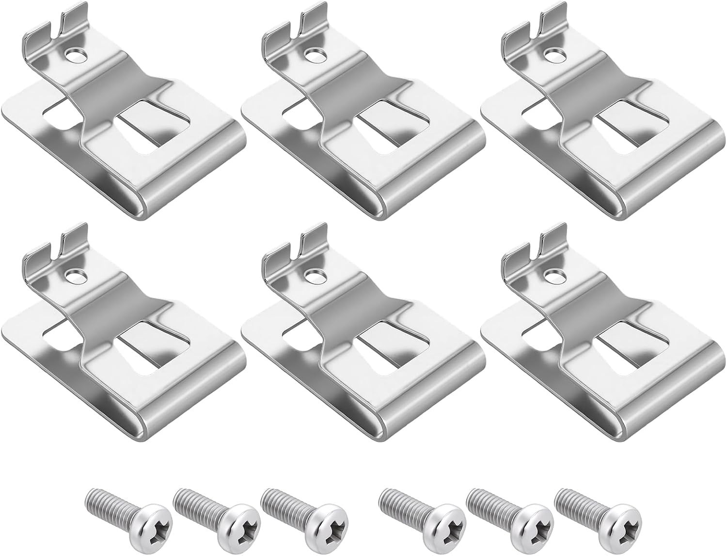 6-Pack Stainless Steel Tool Clips for 20V Impact Drivers – Secure Hold