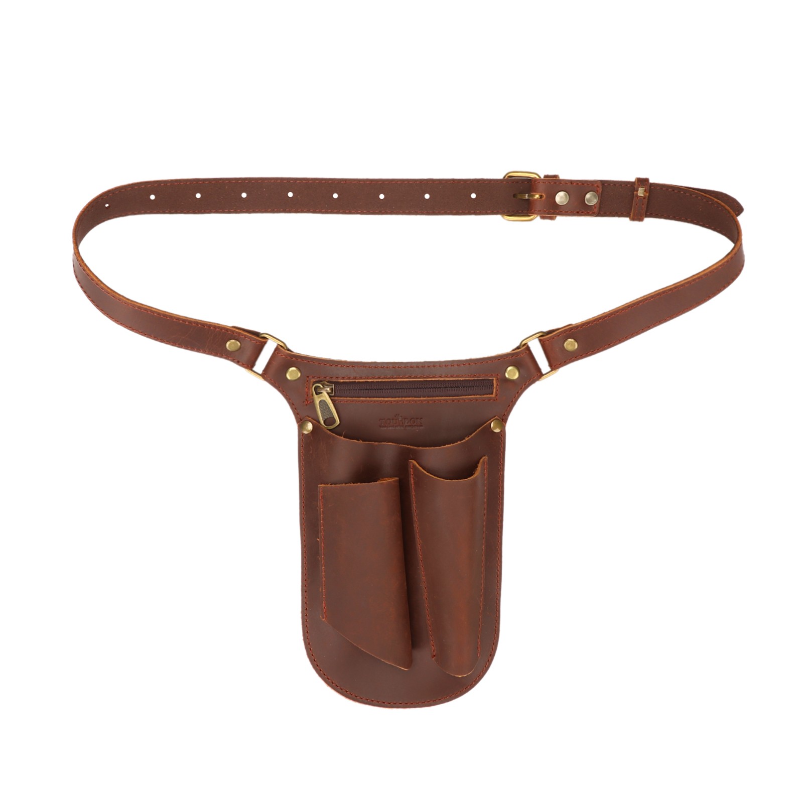 TOURBON Leather Garden Tool Florist Organizer Belt Bag Storage Phone EDC Case