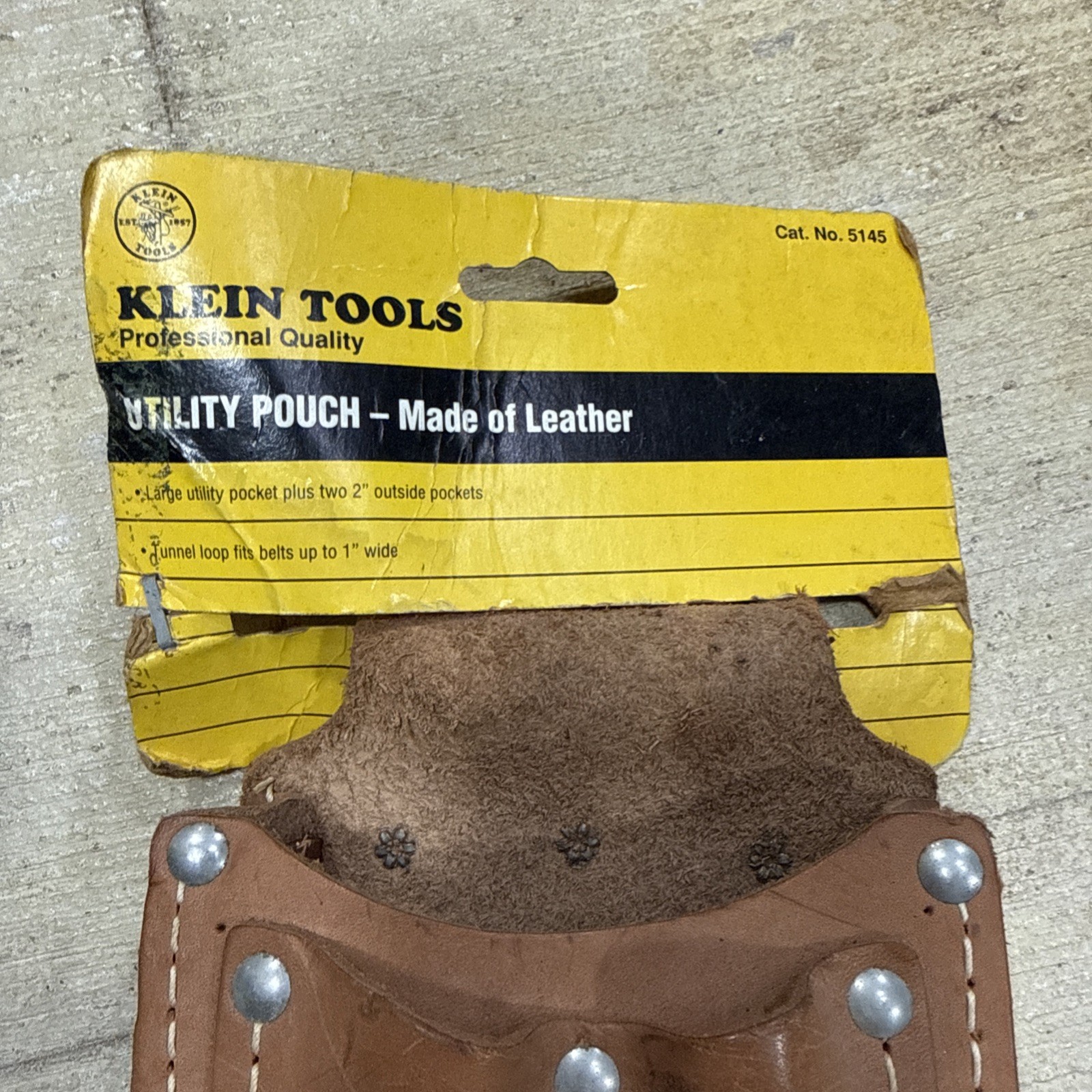 Klein Tools 5145 Leather 3-Pocket Utility Pouch