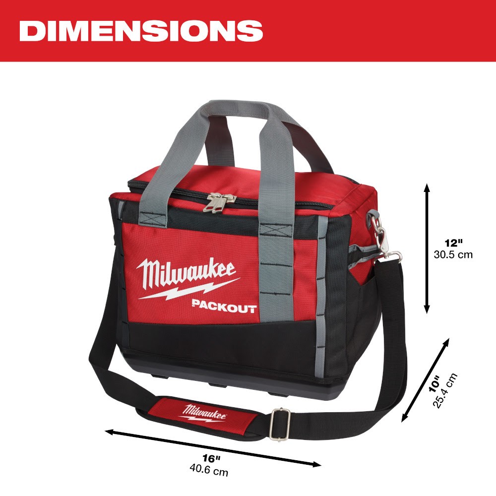 Milwaukee 48-22-8321 PACKOUT 15″ Impact Resistant Polymer Open Storage Tool Bag