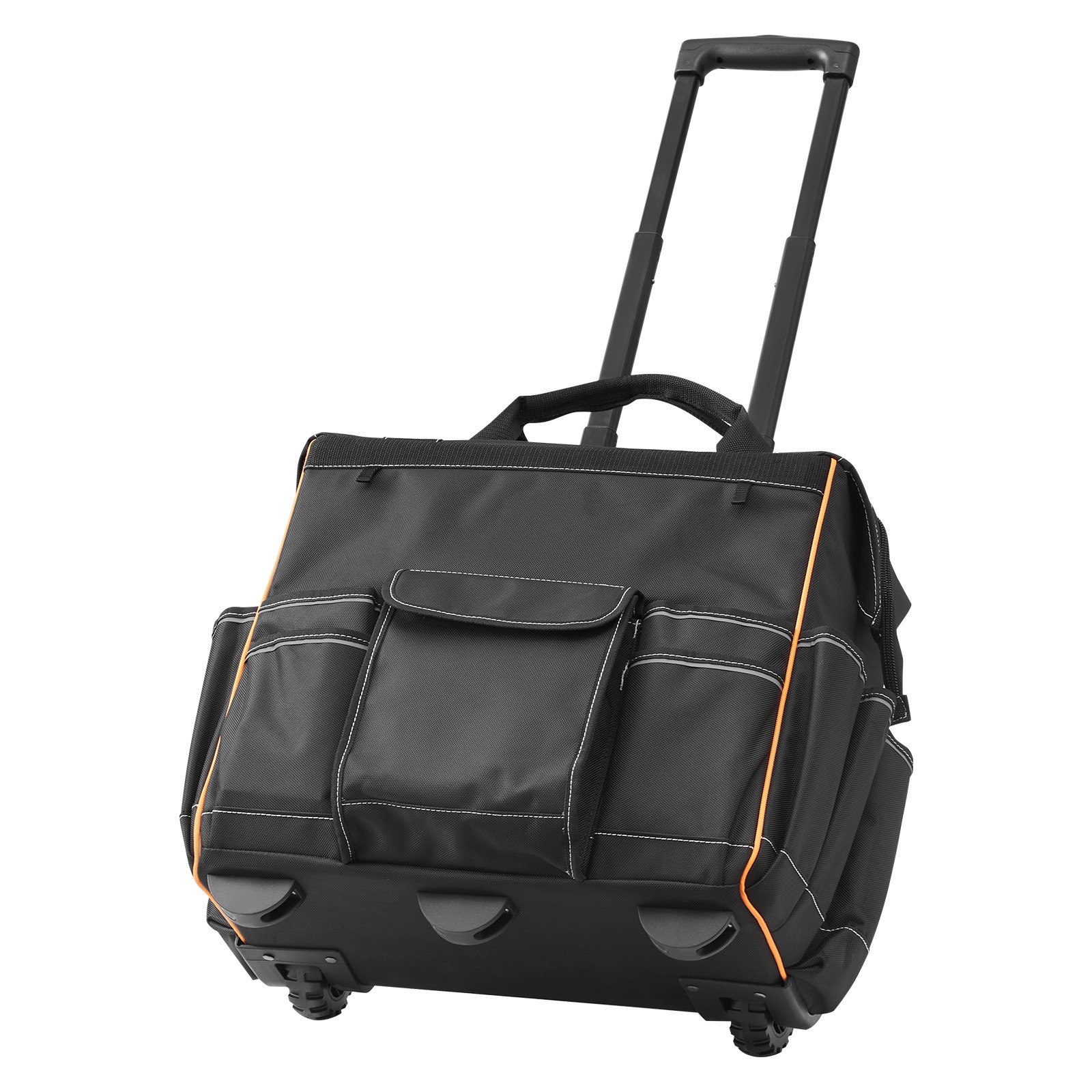 Uimoso Rolling Tool Bag with 25Pockets and Telescoping Handle for Heavy Duty Use