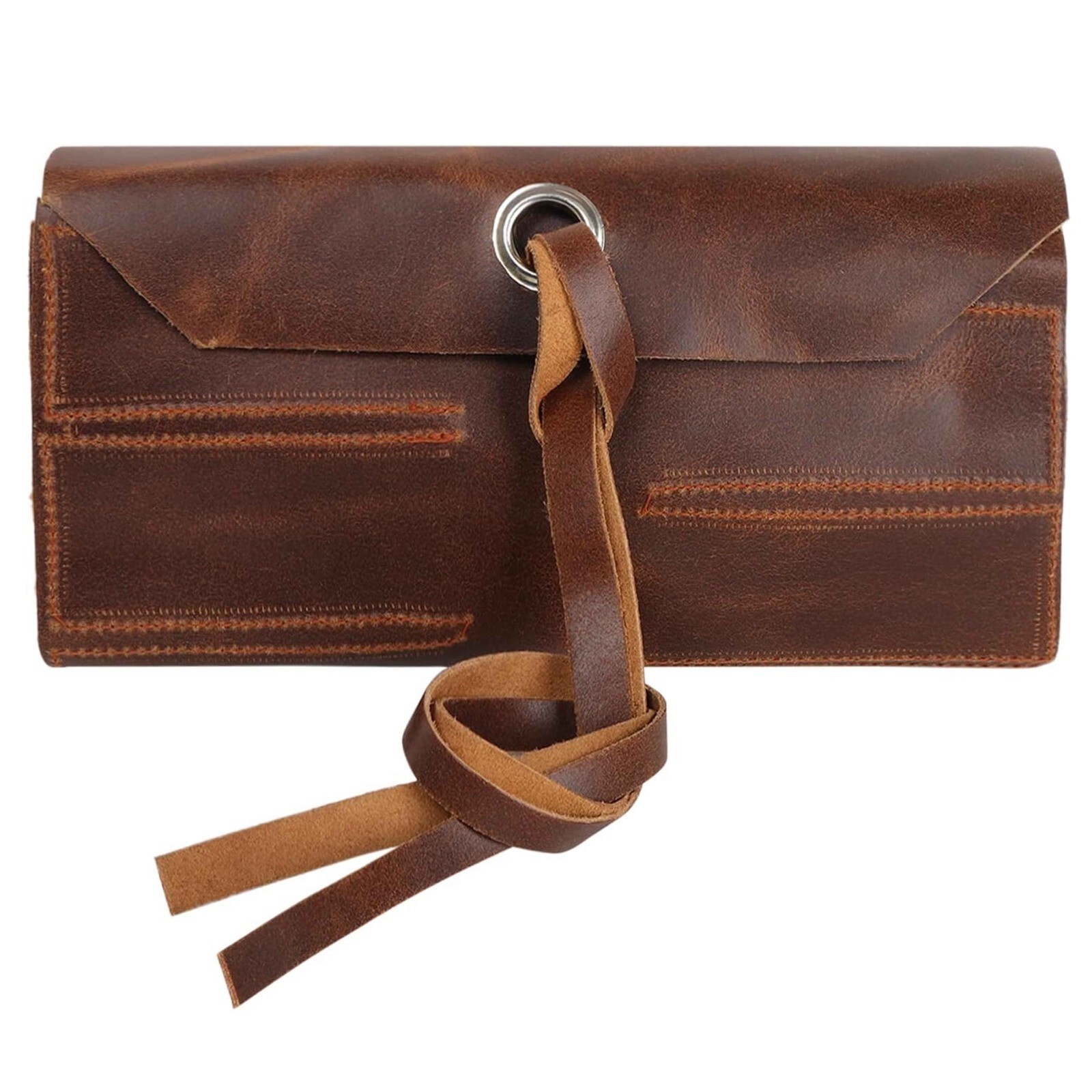 Leather Tool Roll Pouch – Wrench & Chisel Organizer Bag for Craftsmen Tools