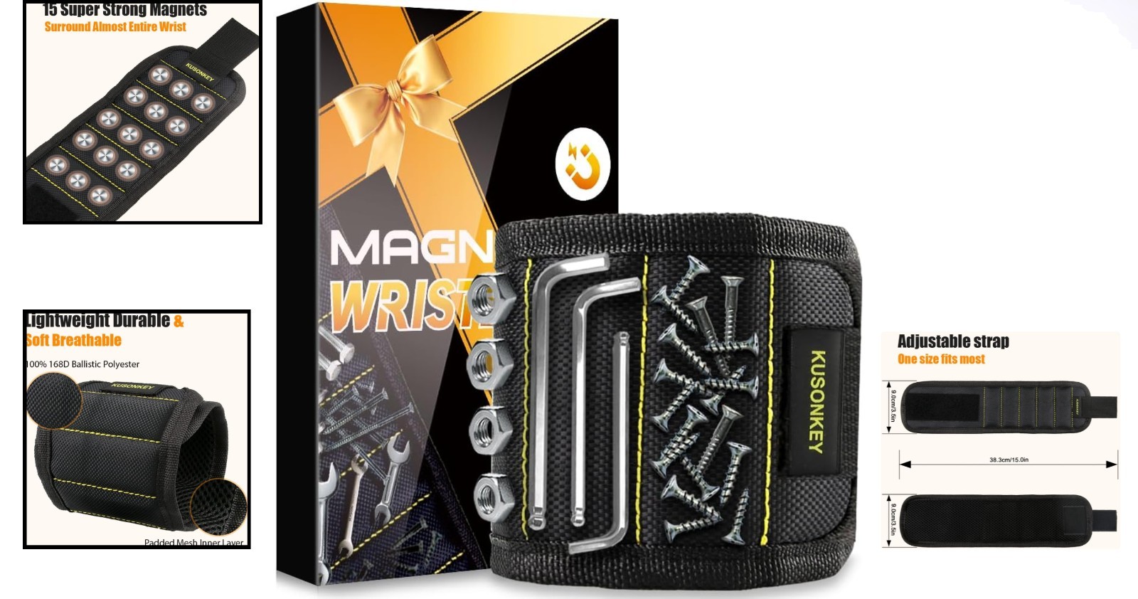 Unisex Magnetic Wristband for Screws & Bolts – Ideal Birthday Gift for Him/Her