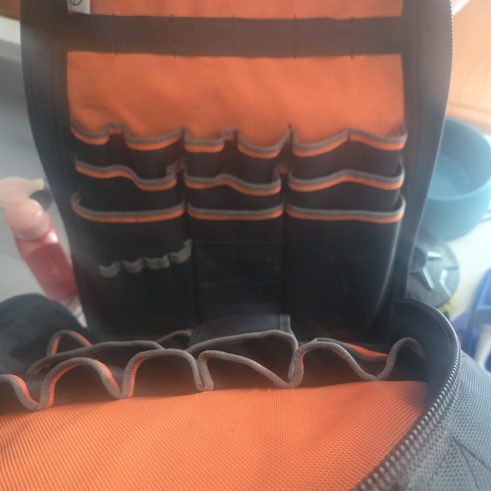 Klein Tools Tradesman Pro Orange/Black Electrician Tool Bag Backpack