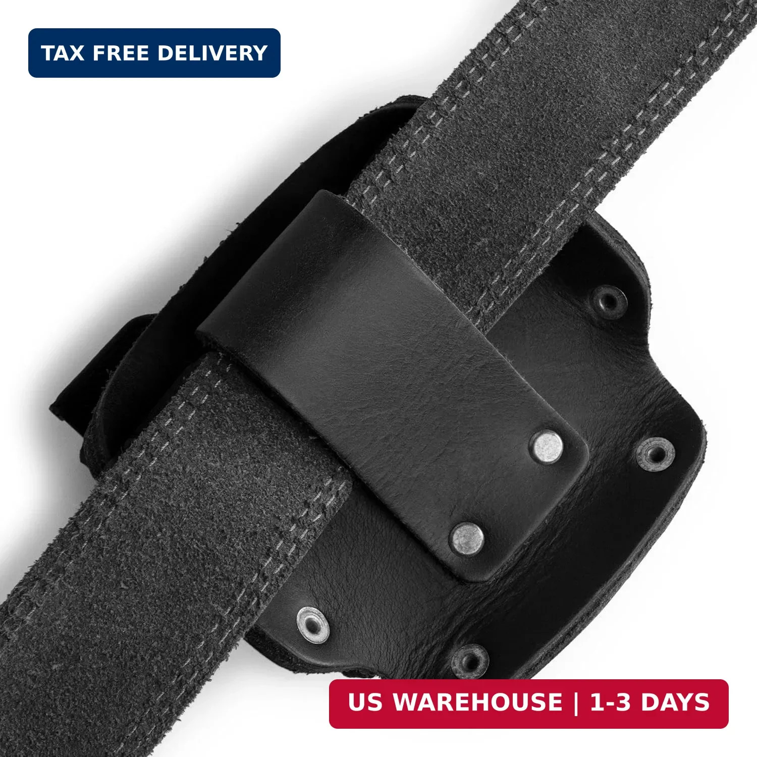 Hide & Drink, Large Tape Measure Holder, Tool Holster w/Easy Belt Loop for Handy