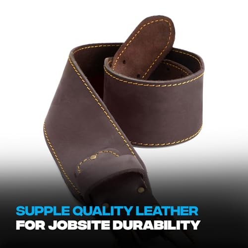Pro Small/Medium 3″ Wide Full Grain Leather Tool Belt with 3″ Belt (S/M)