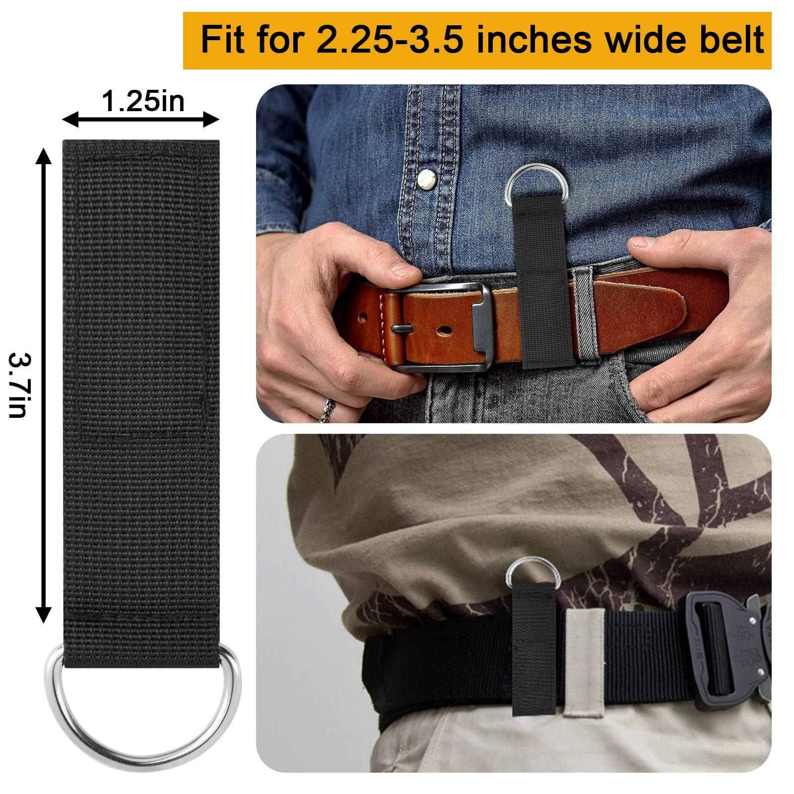 Heavy Duty Tool Belt Loop Connectors, 4~Piece Suspender Hooks