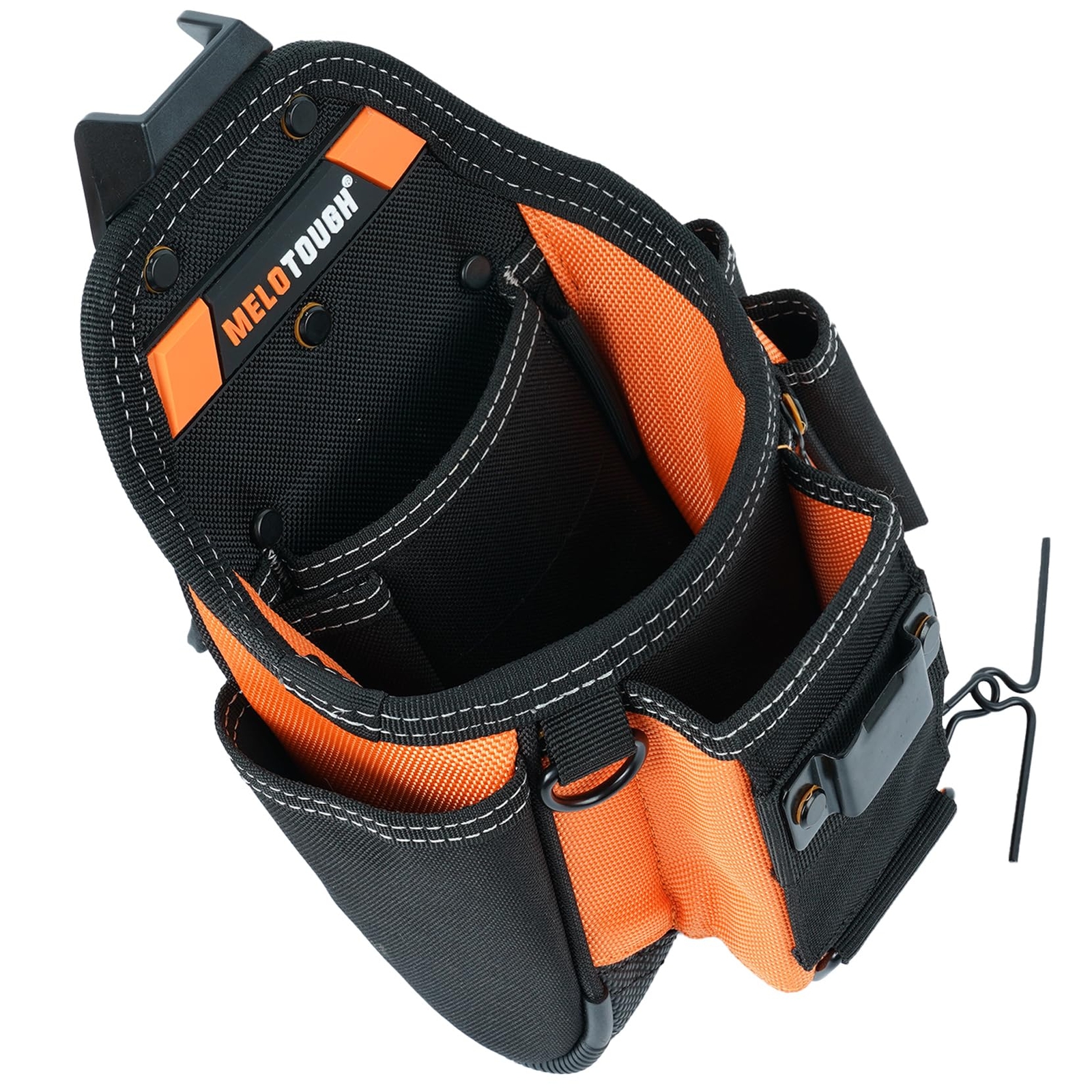 Small Electrician Tool Pouch Tool Belt Pouch with Belt Clip Attachment 9 Pock…
