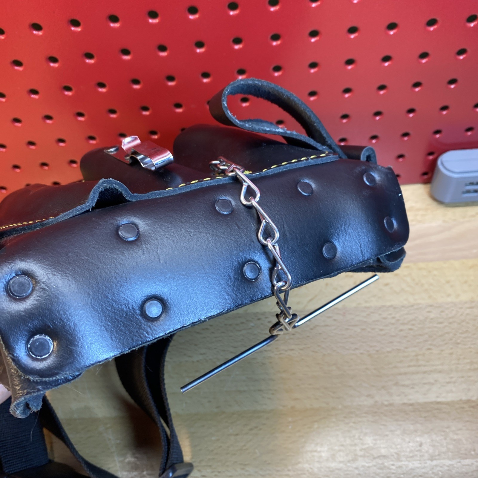 DEWALT Leather Tool Belt 10 Pouch Organizer Tool Holder Black Bag EUC FREE SHIP