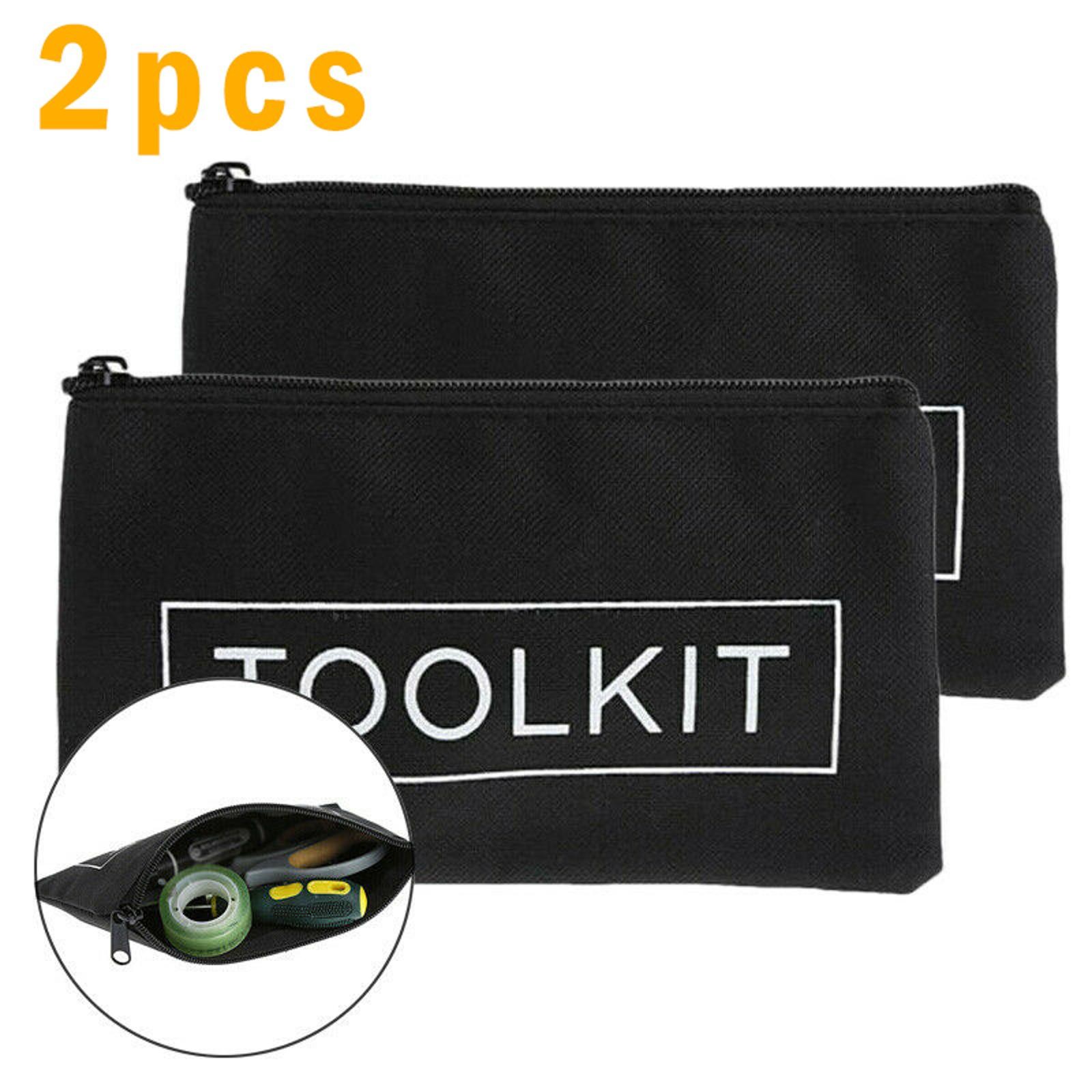 2Pcs 19*11cm Waterproof Oxford Cloth Organizer Pouch Zipper Tool Bag Gadgets B