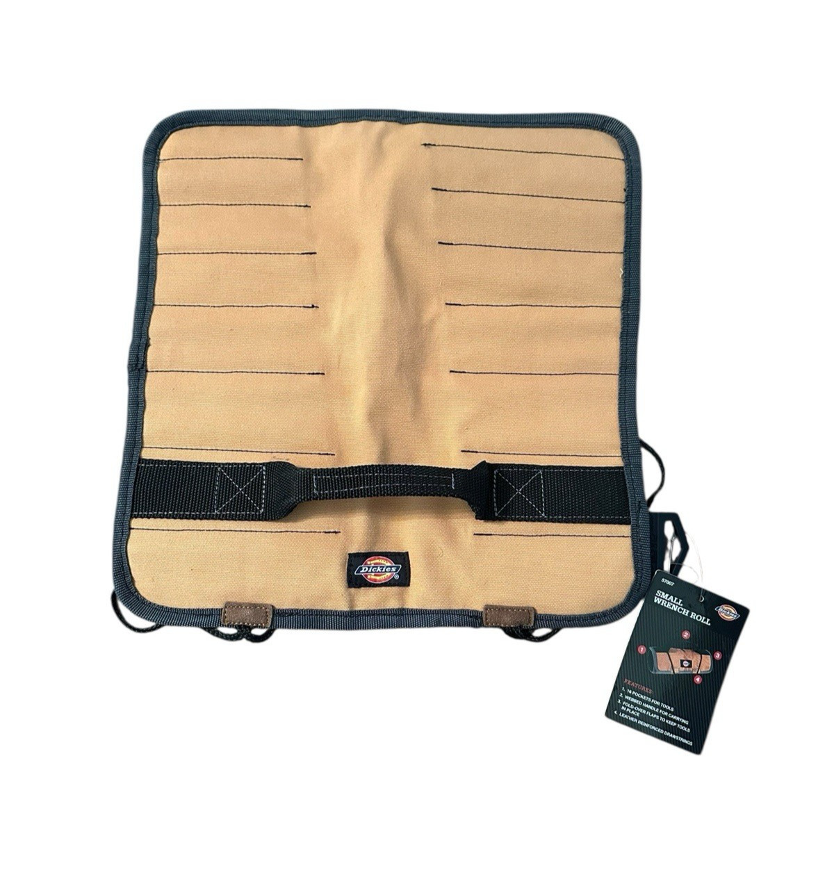 Wrench Roll Sleeve Hand Tool Bag Holder Small Gray Tan Dickies 57007