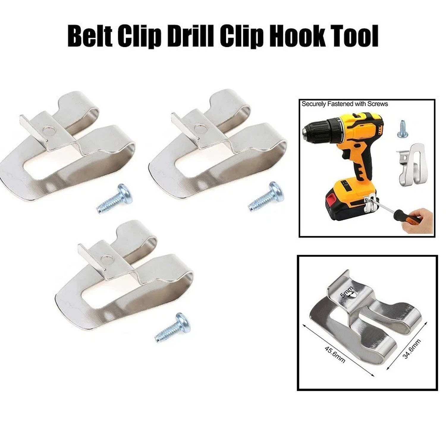 10PCS Rustproof Metal Belt Hook Clip For Ridgid 18V Wireless Tool Attachments US