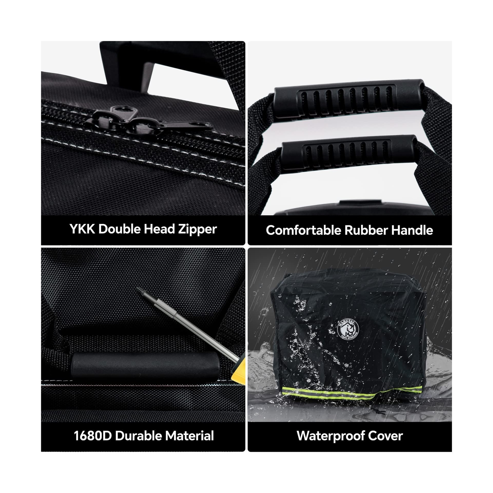 MARUTAI 18» Rolling Tool Bag, Waterproof Tool Bag with Wheels, Portable Stor…