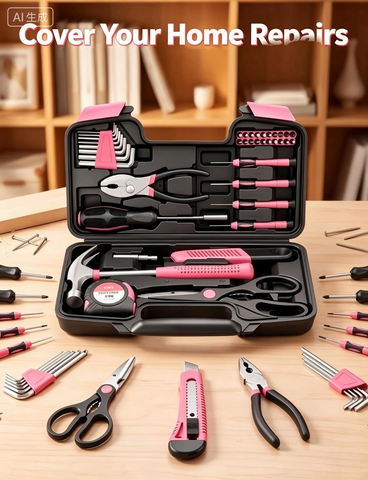 39-Piece Hardware Combination Tool Set, Carbon Steel Manual Toolboxmano para …