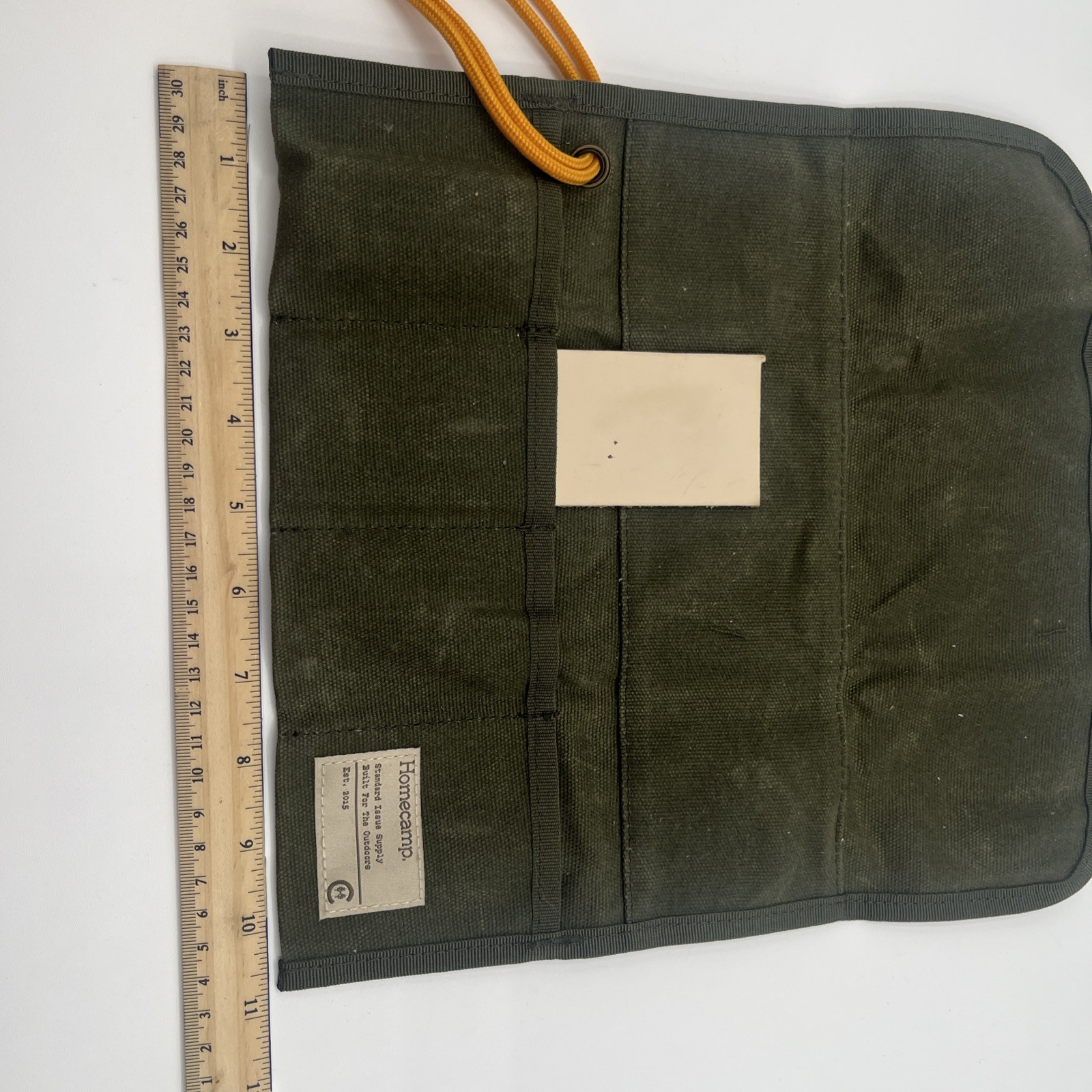Homecamp Utility Tool Roll — Heavy-Duty Canvas Gear Organizer — Green