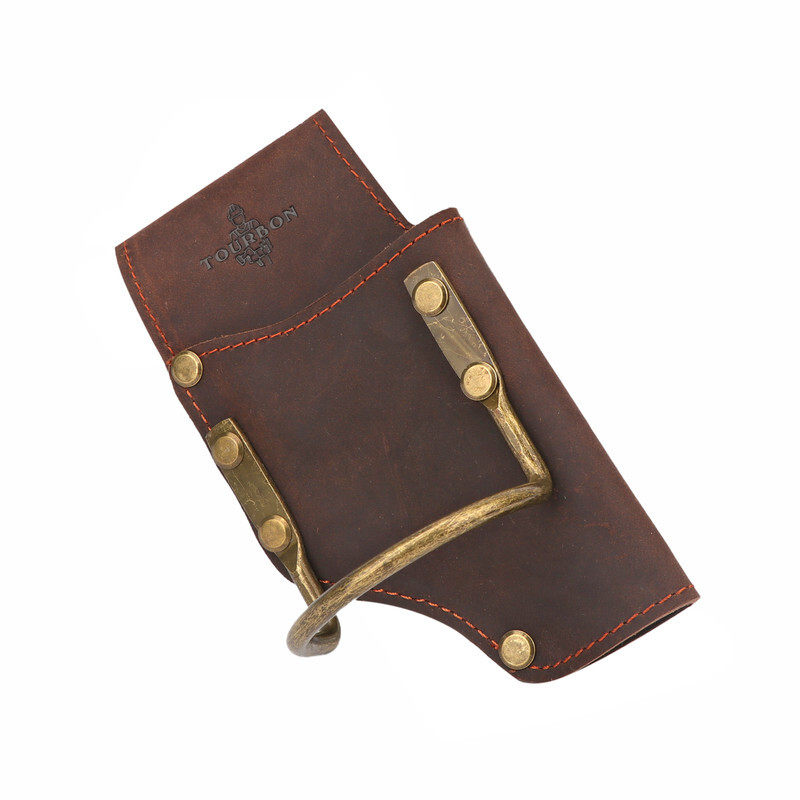 TOURBON Leather Axe/Hammer/Wrench/Pliers Belt Holster Wrokshop Tool Carry Hanger