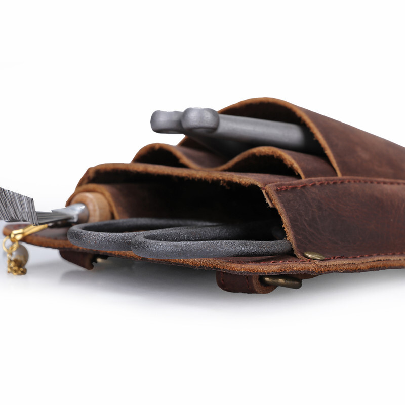 TOURBON Garden Tools Organizer Belt Pouch Women Leather Shoulder Bag for Gift
