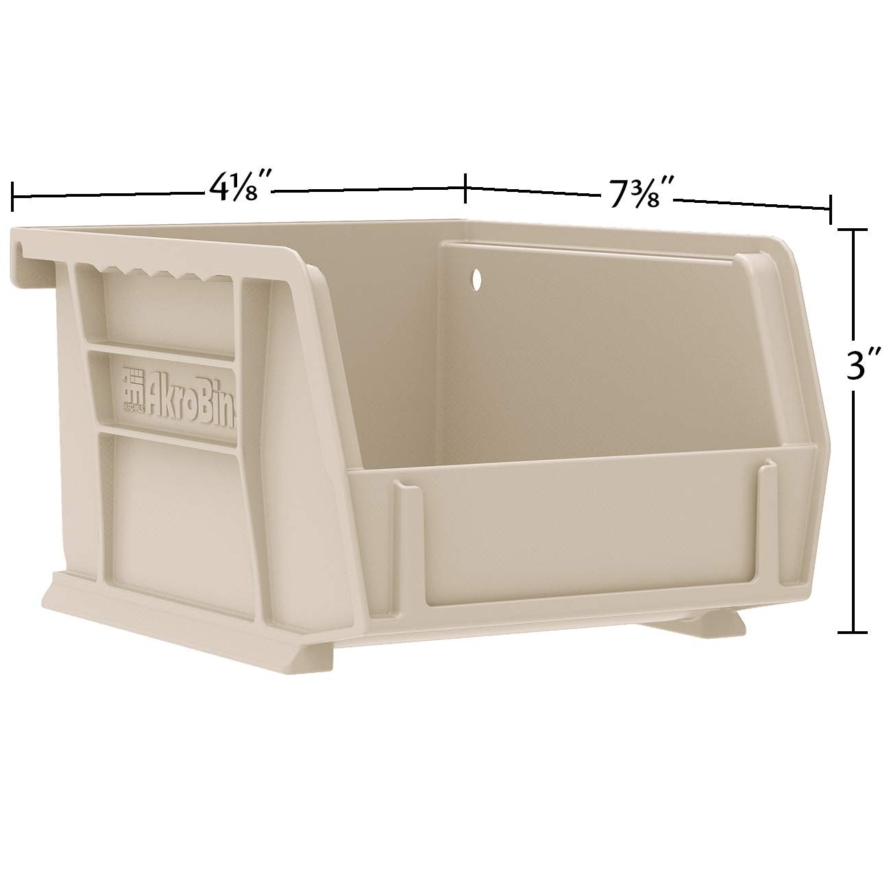 Akro-Mils 30220 AkroBins Plastic Storage Bins, Space-Saving Stackable Bins for