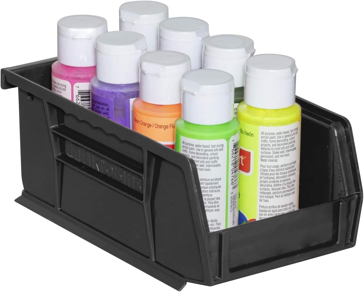 Akro-Mils 30220 AkroBins Plastic Storage Bins, Space-Saving Stackable Bins for