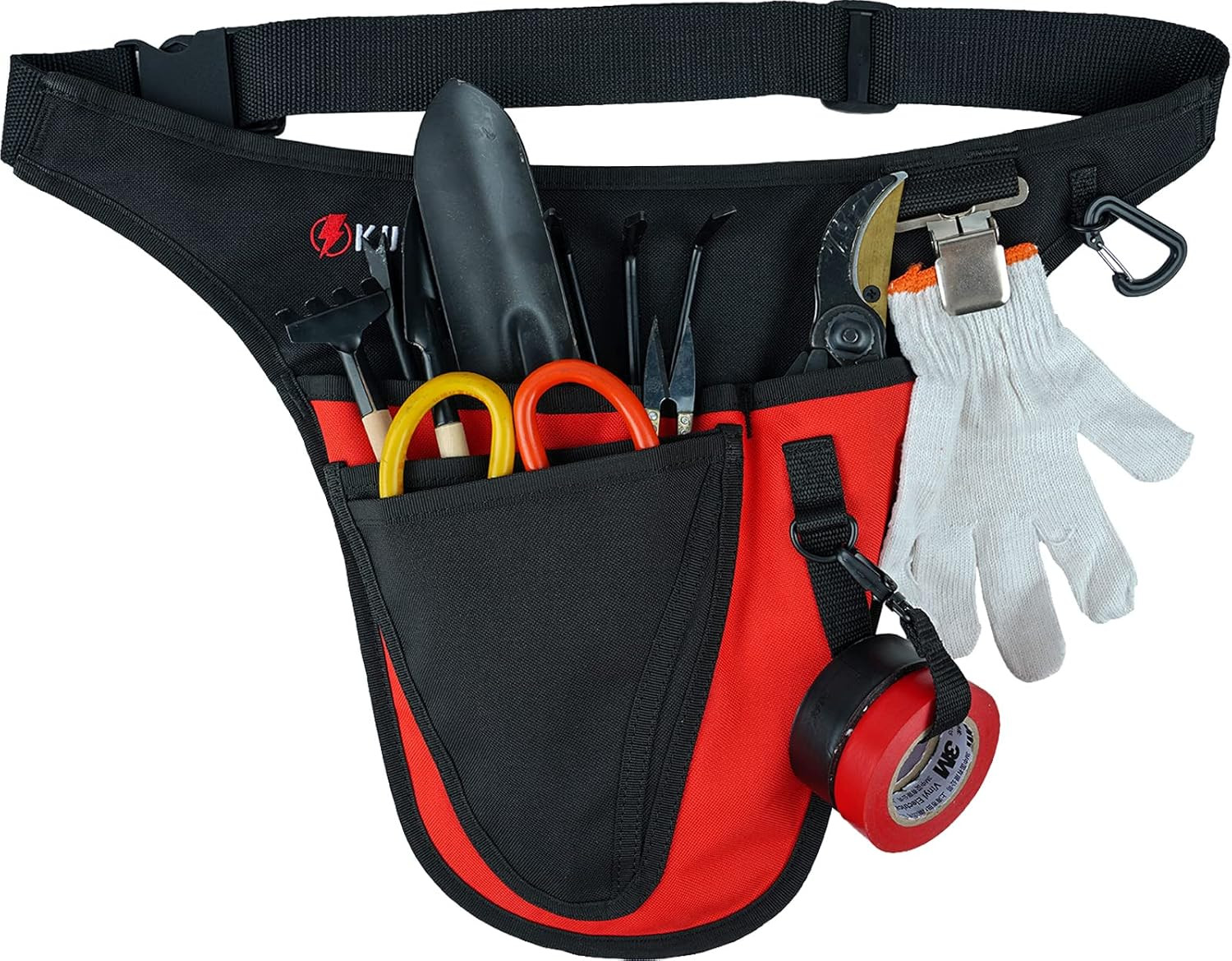 Garden Tool Belt,Durable Adjustable Tool Belt Waist Pouch with 4 Pocket for Wome
