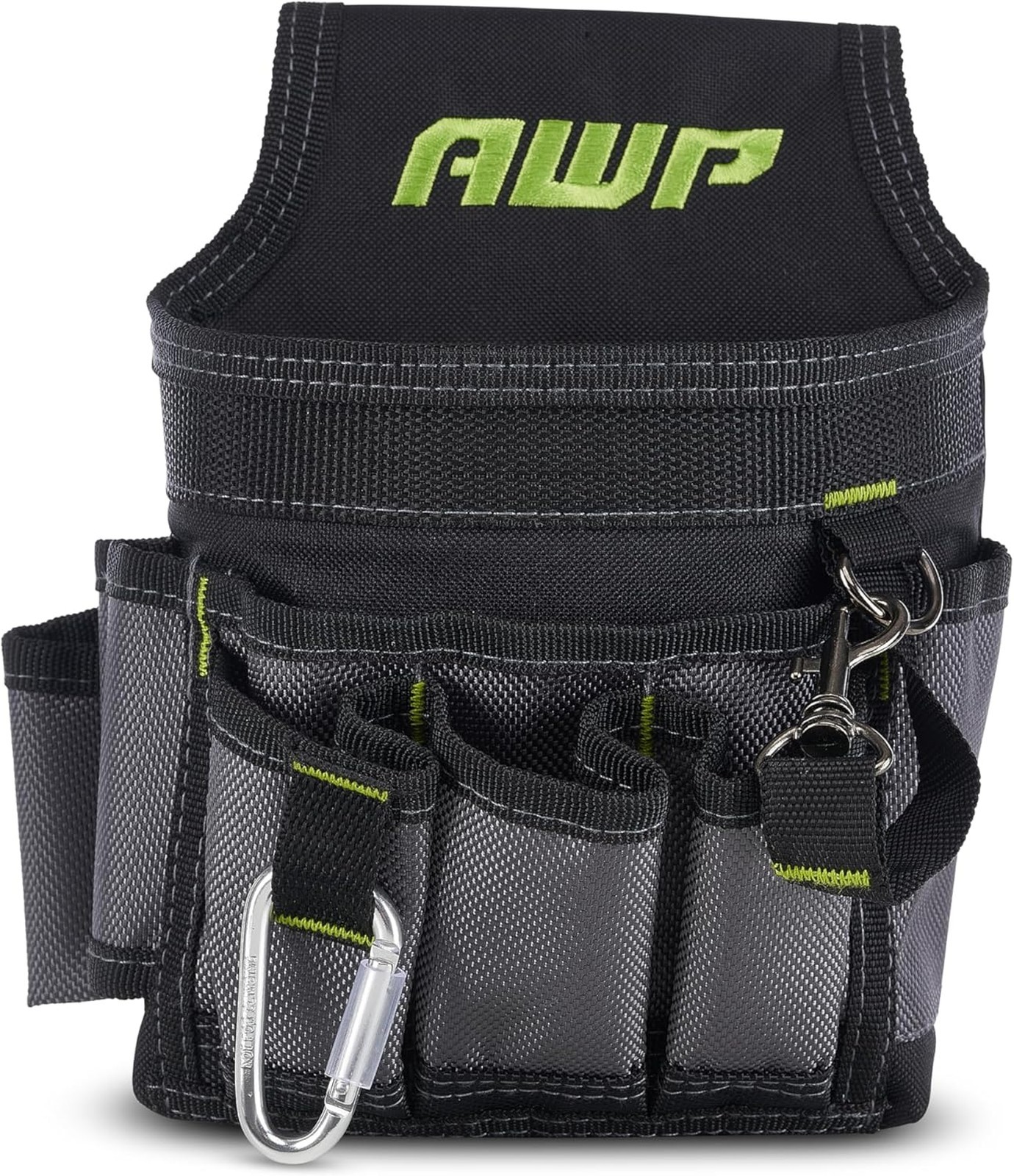 Ballistic Nylon Mini Tool Pouch Organizer for Electricians Craftsmen Black Gray