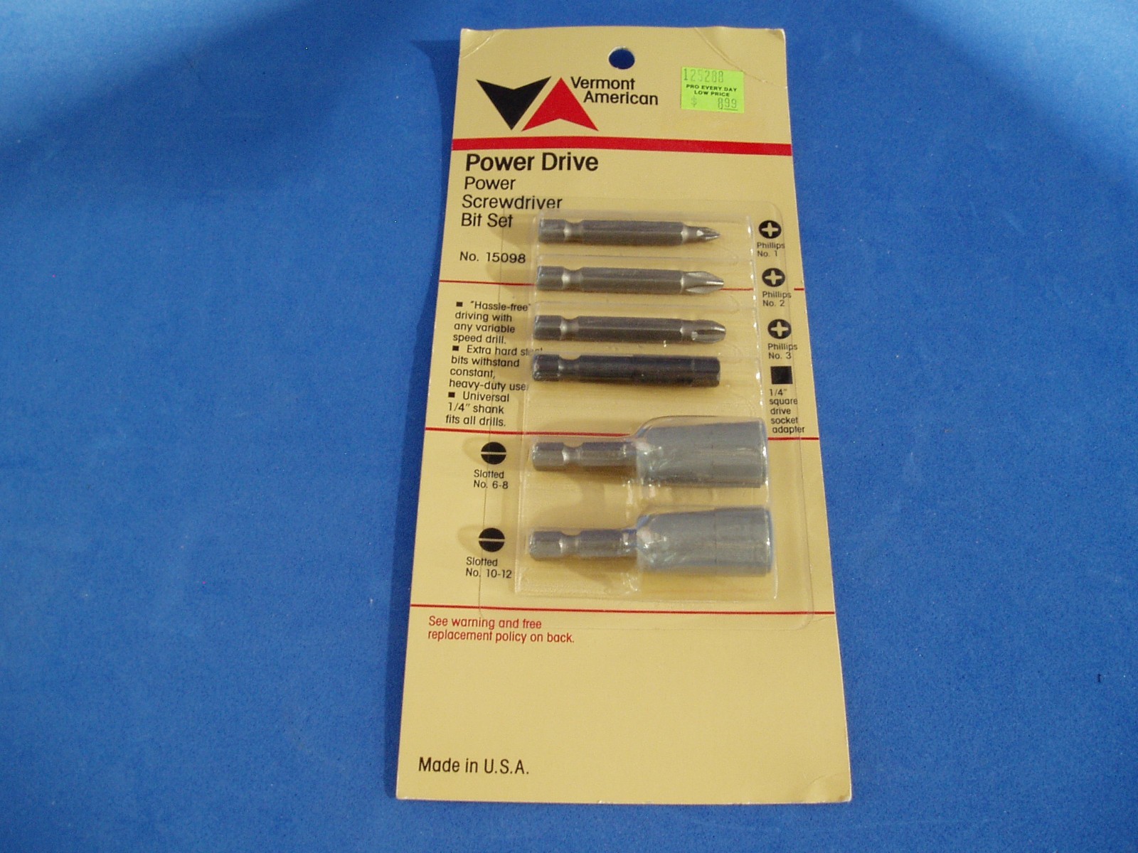 SMALL RIGHT HANDED DRILL HOLSTER WITH 6 PIECE BIT SET MAKITA & VERMONT AMERICAN