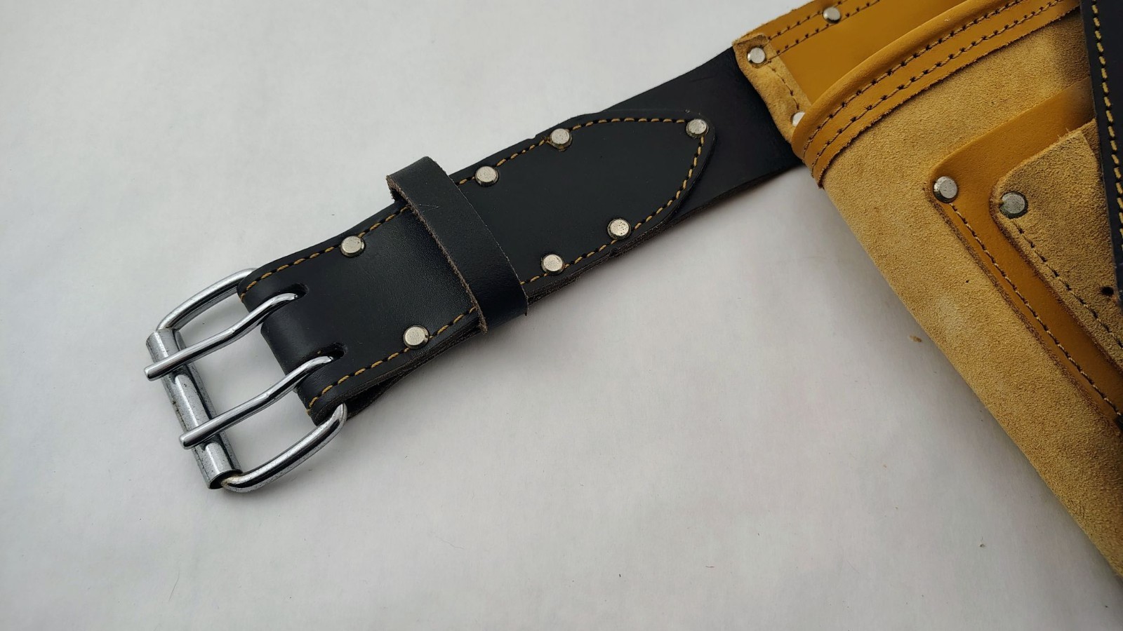 Masterforce Suede Leather 11-Pocket Tool Belt DIY Projects 2″ belt Heavy Duty