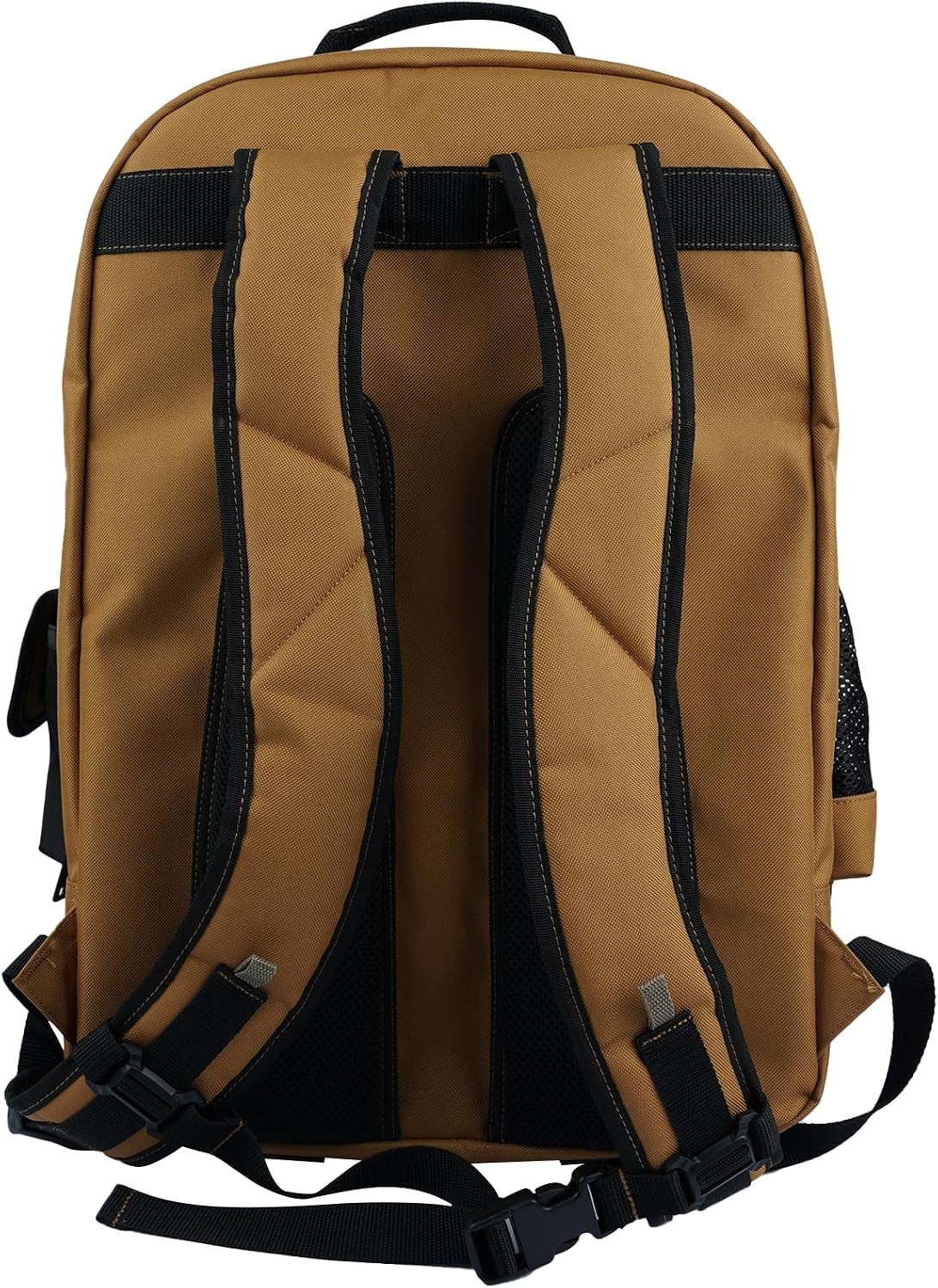 Military-Grade Welding Tool Backpack with Large Capacity Helmet Bag in Brown