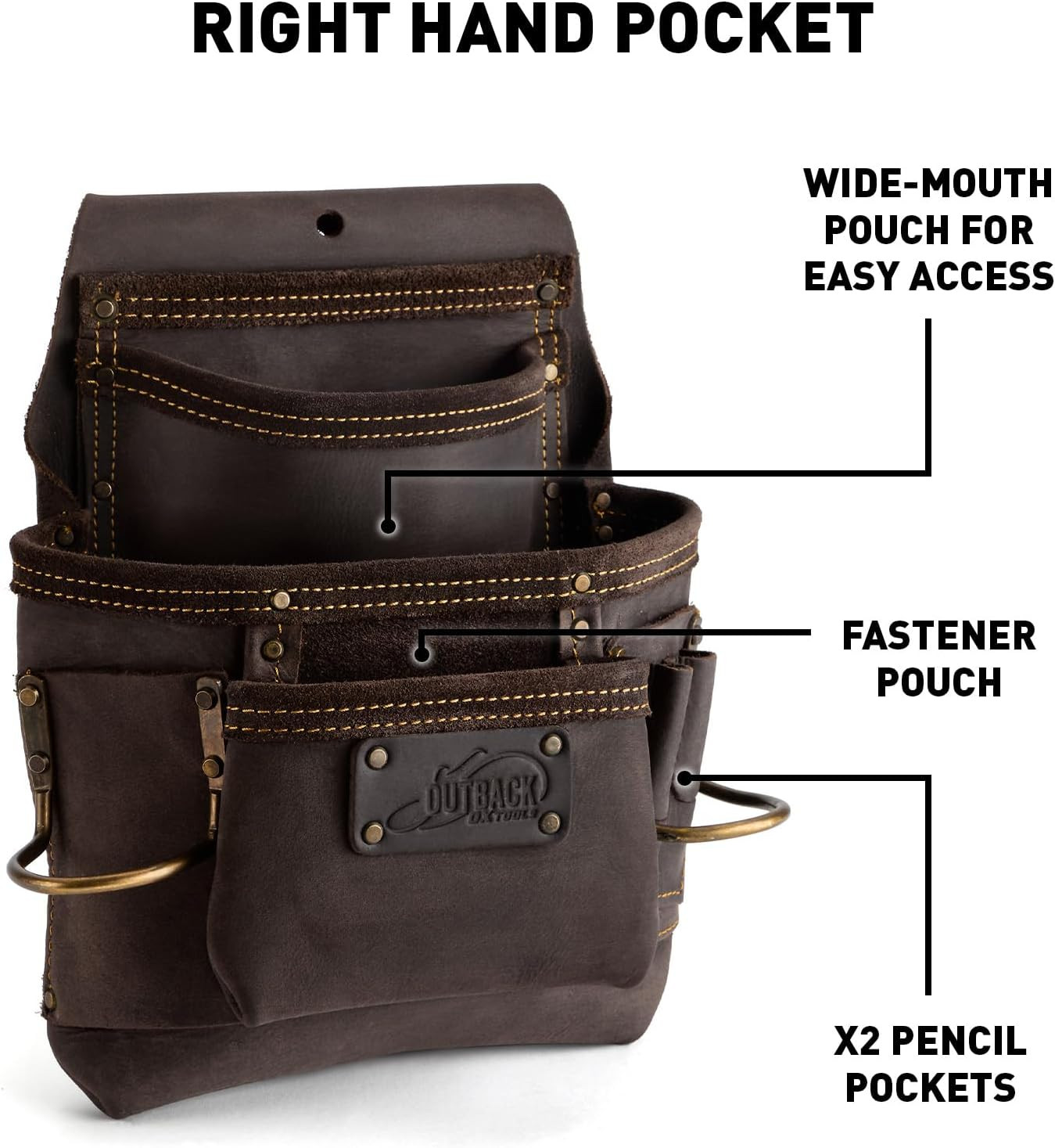 Premium Oil-Tanned Leather Carpenter Tool Belt with Padded Suspenders
