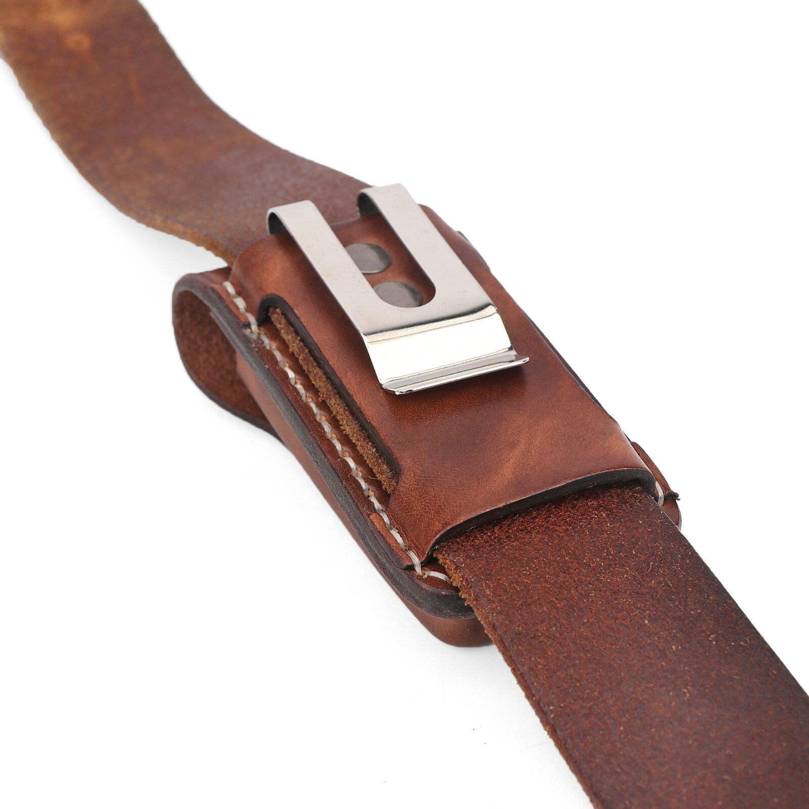 Tourbon Leather Knife Sheath for Folding Horizontal Trapper Knife Belt Holster