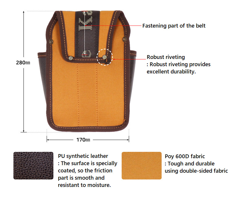 Kaya Life KL-850 Poly 600D Nail Pouch