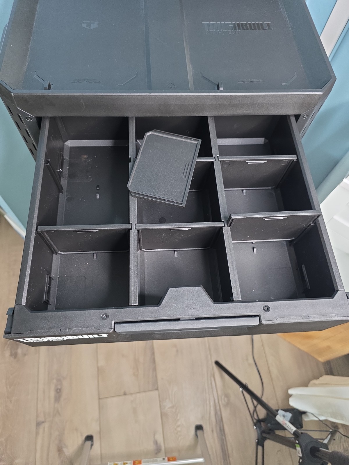 ToughBuilt StackTech 3-Drawer Tool Box, Durable Plastic Storage Organizer, Black