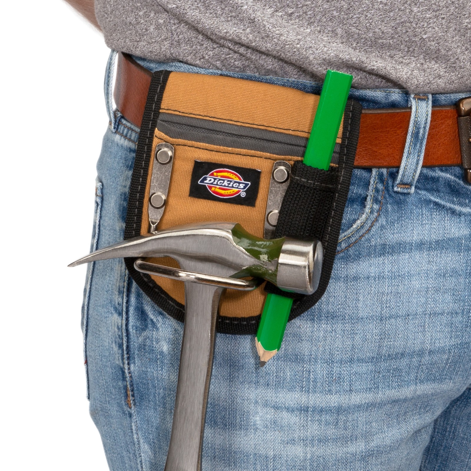 Hammer Holder Loop Tool Belt Pouch Holster Gray Tan Dickies 57017