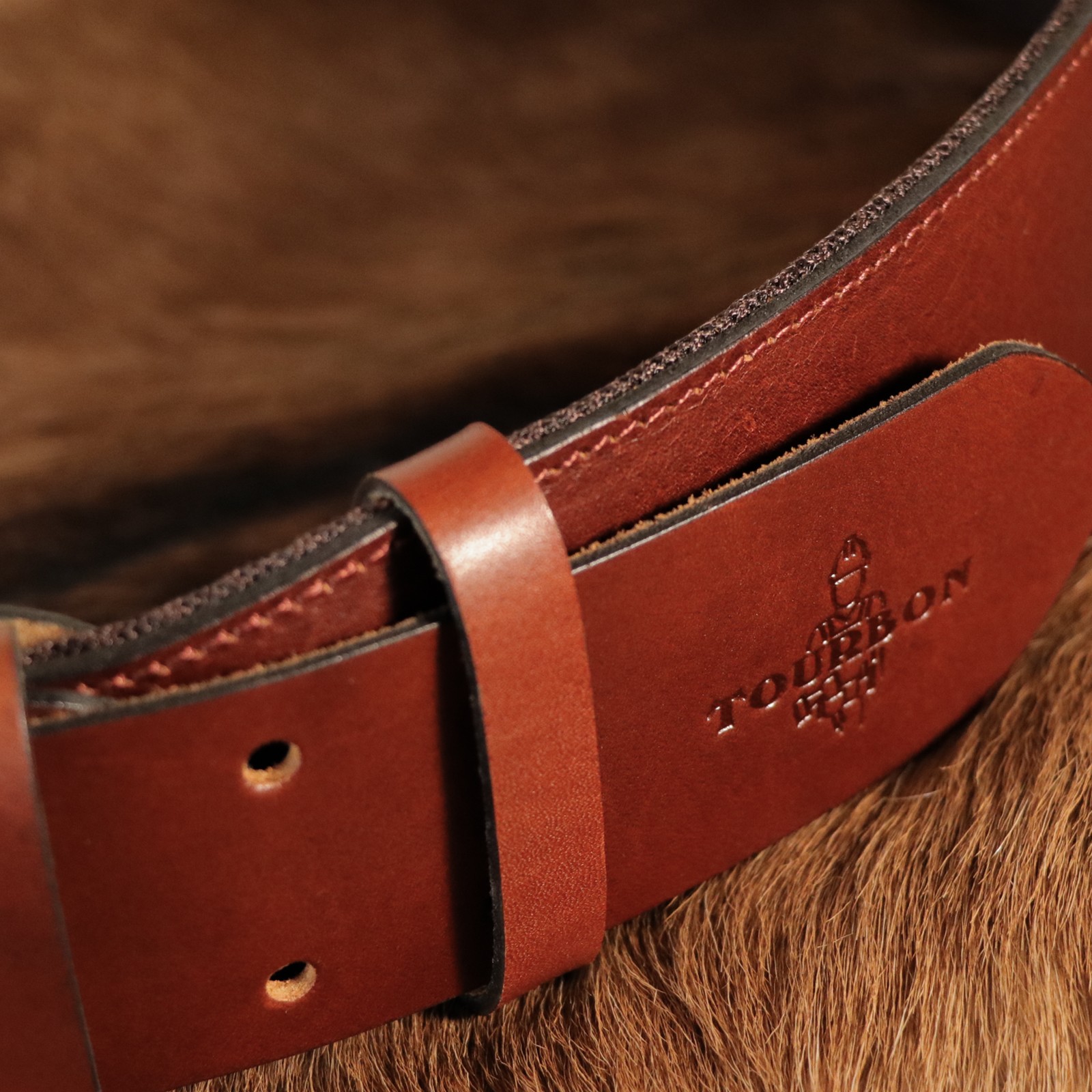 TOURBON Leather 2in Wide Men Tool Belt Rig Holster Belt Double Pin Roller Buckle