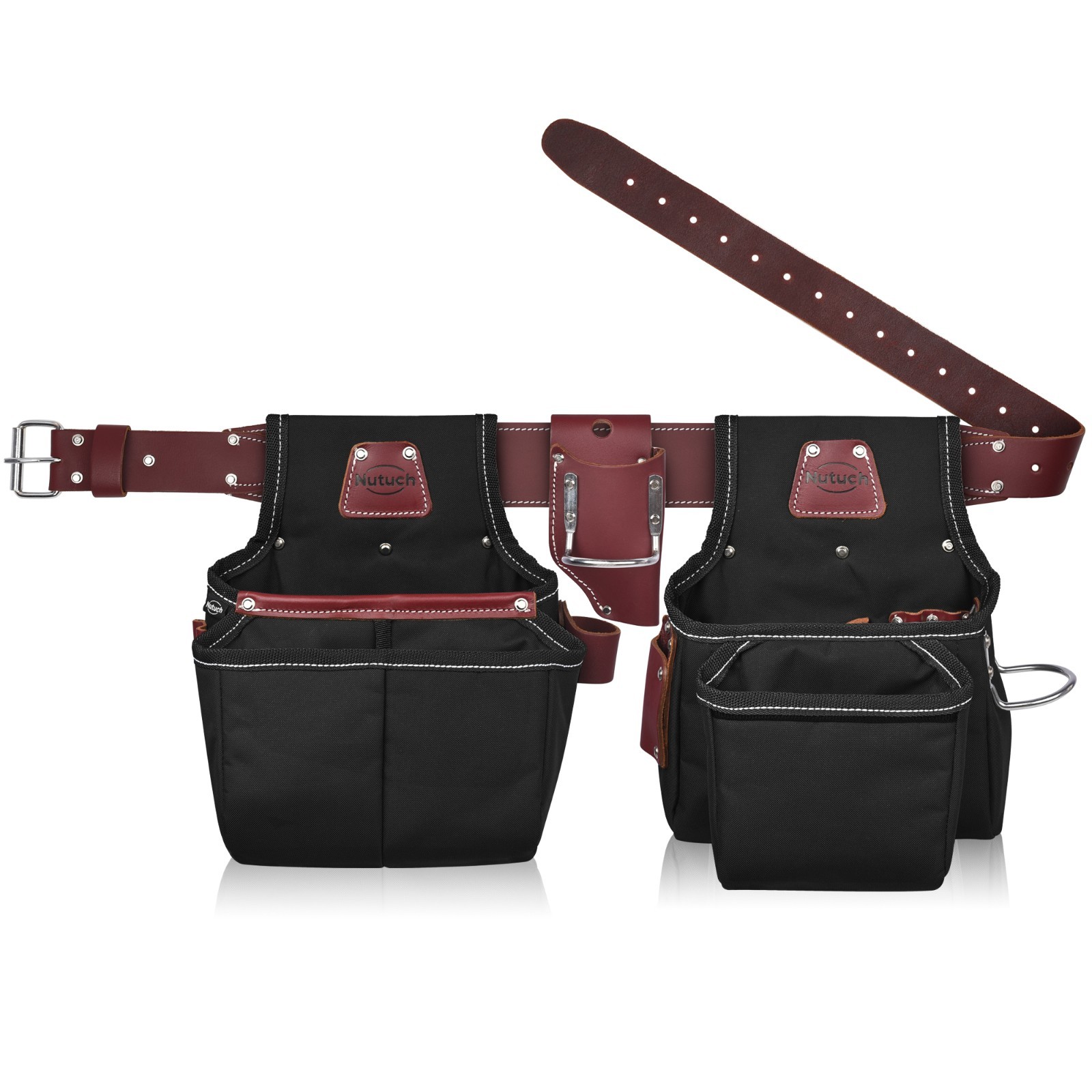 NUTUCH Nylon and Leather Tool Belt | Carpenter Tool Belts | Electrician