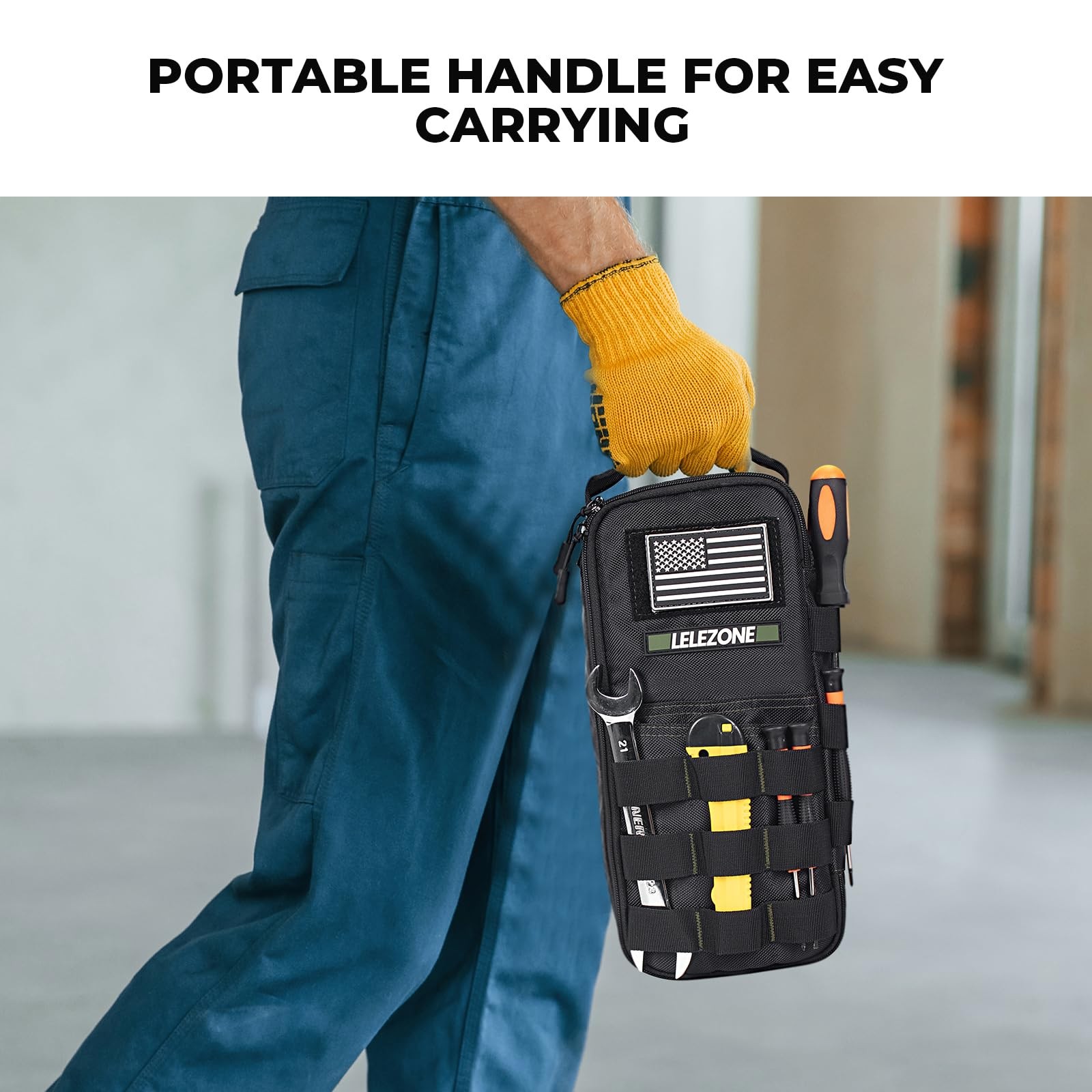 Portable Small Tool Bag, Organizer Storage Box for EDC, Motorcycle, Road Bike