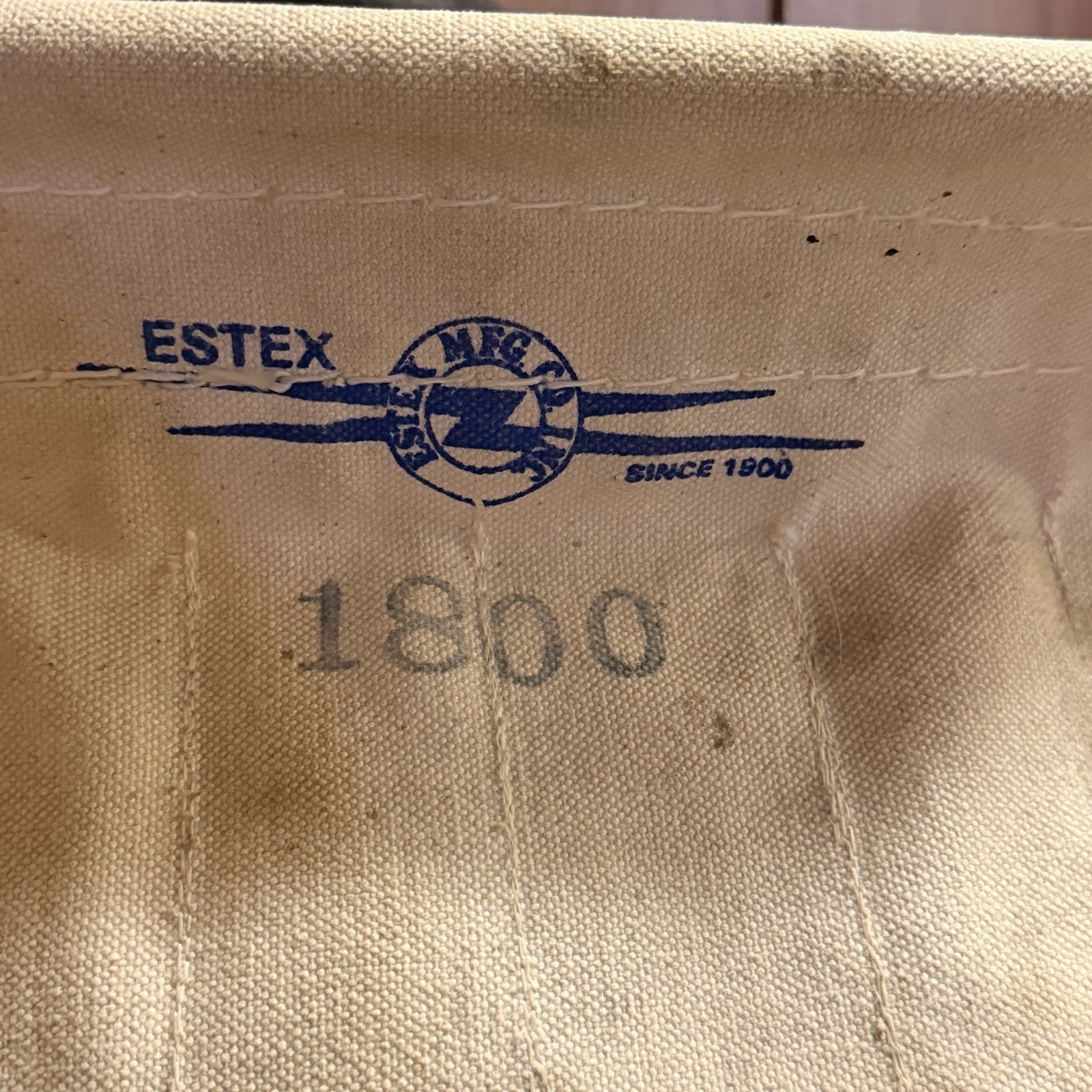 Vintage Estex 1800 Canvas Aerial Tool Bucket LILCO Lineman