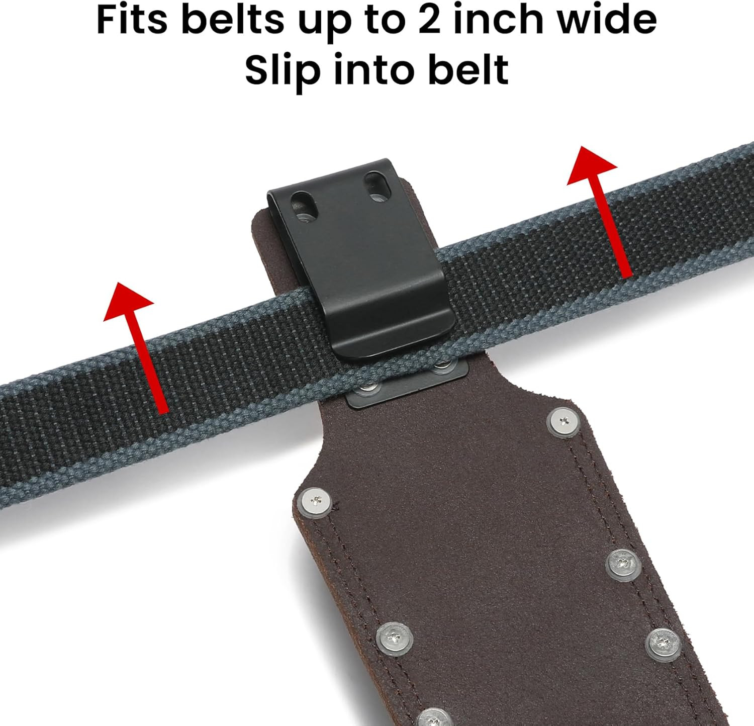 Hammer Holder for Belt, Premium Leather,Applicable to Most Industries.