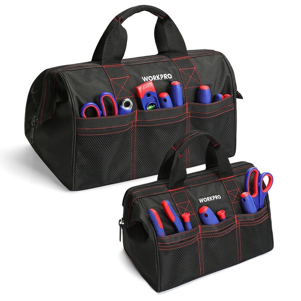 WORKPRO 2PIECE Tool Bag Tool Storage Bag Case Oxford Zipper-Top 13-inch &18-inch