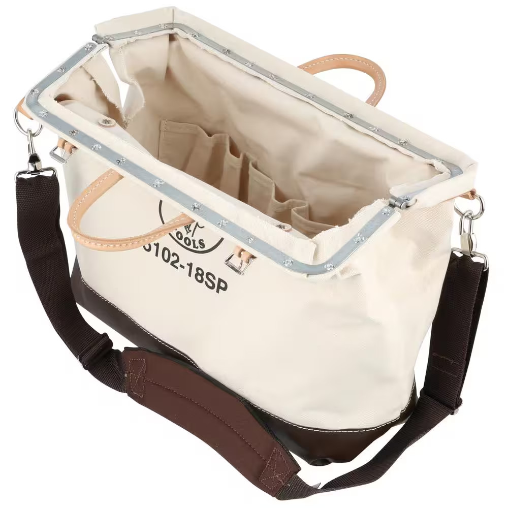 Deluxe Tool Bag, Canvas, 13 Pockets, 18-Inch