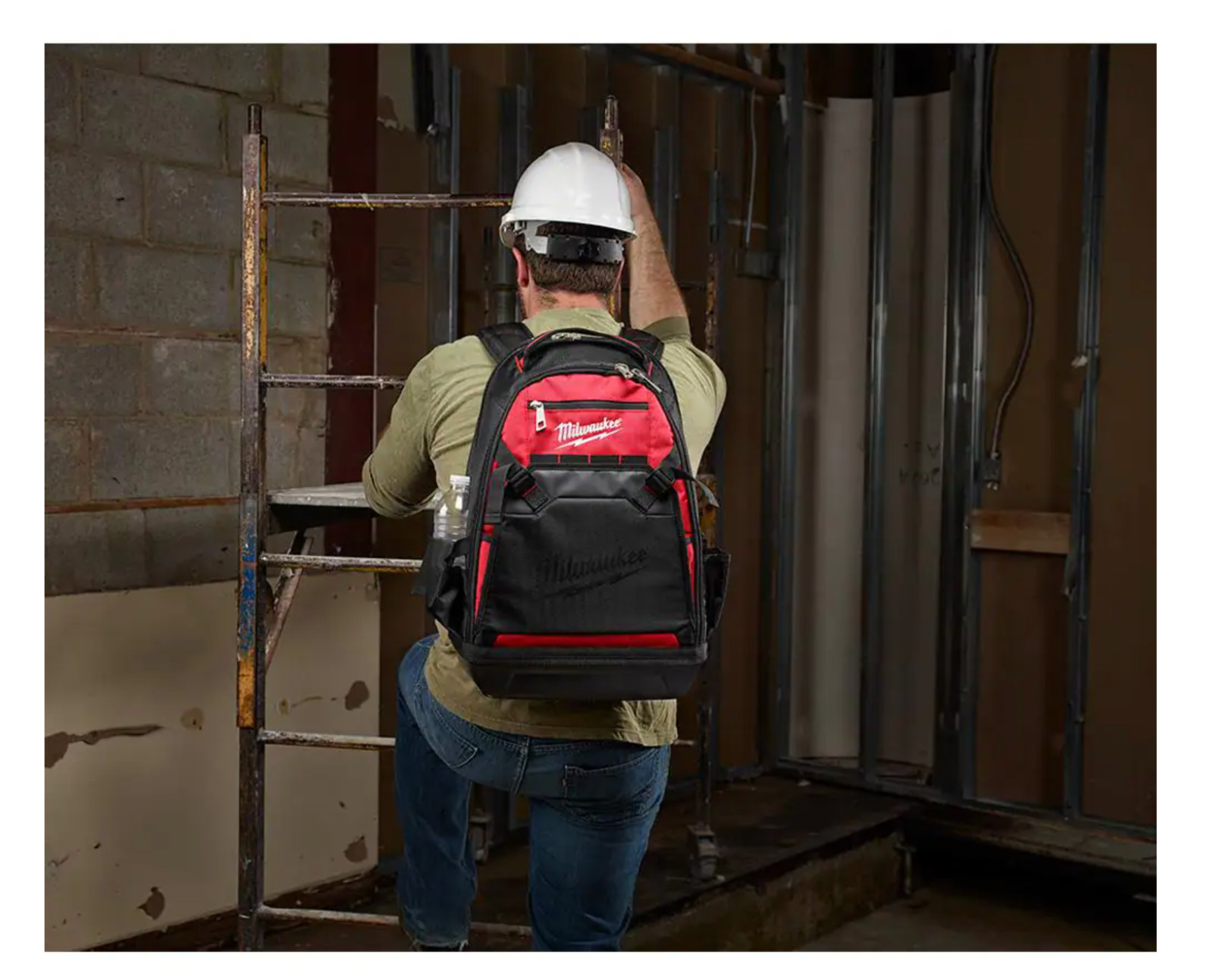 Milwaukee Jobsite Backpack Tool Storage Bag Heavy Duty Construction Book Bag