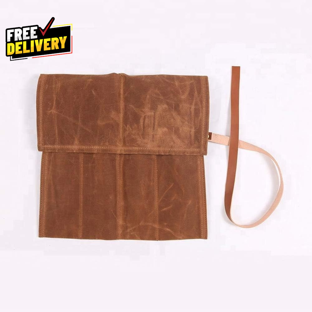 Chisel Roll Waxed Canvas Tools Wrench Roll up Pouch Chisel Carrying Case Wren…