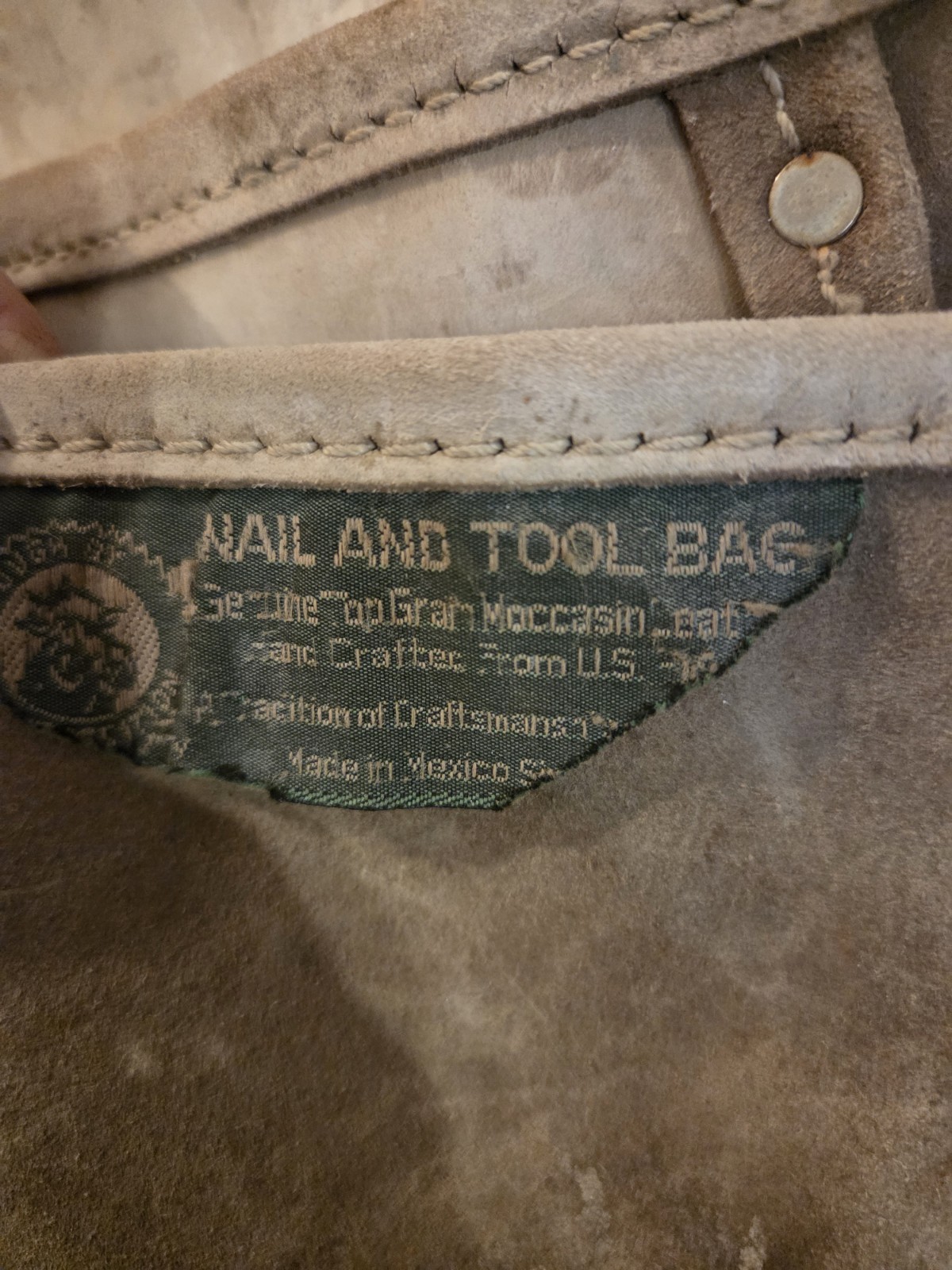 Craftsman Nail and Tool Bag Leather Tool Pouch, Tan, Belt Loop, 1 Item