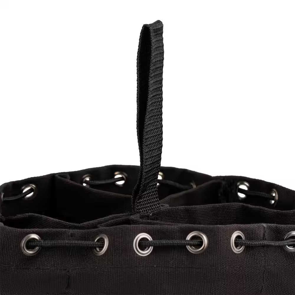 10 In. 19-Compartment Heavy-Duty Canvas Small Parts Organizer Bucket Storage Too