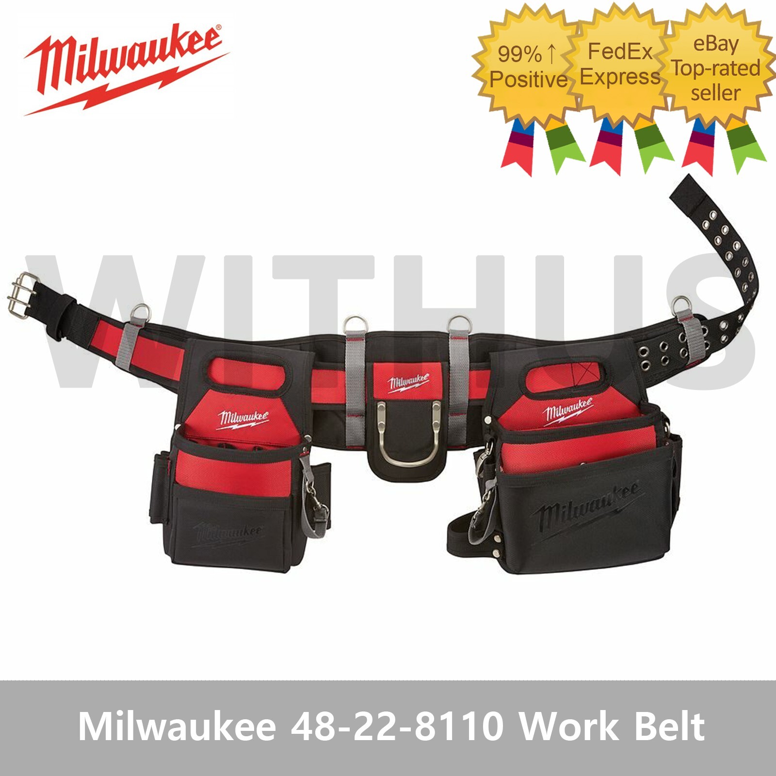Milwaukee 48-22-8110 Nylon Stable Base Electricians Work Belt Tool Belt – Fedex