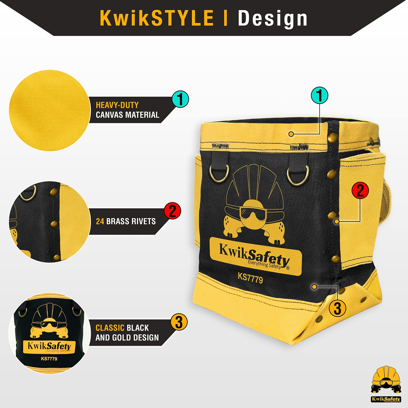 – Nc – Bag Heavy-Duty Reinforced Stitching Multi-Use Ironworker